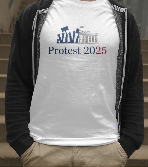 Protest 2025 Hands Off Raised Fists And Signs T-Shirt