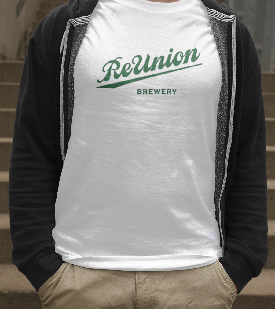 ReUnion Brewery Green Script Logo T-Shirt