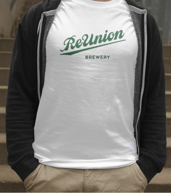 ReUnion Brewery Green Script Logo T-Shirt