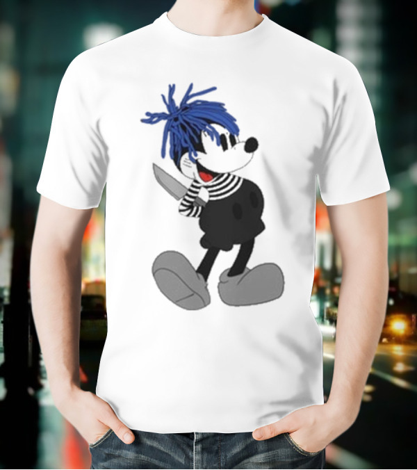 Revenge X Sad Knife Character With Blue Hair And Red Eyes T-Shirt