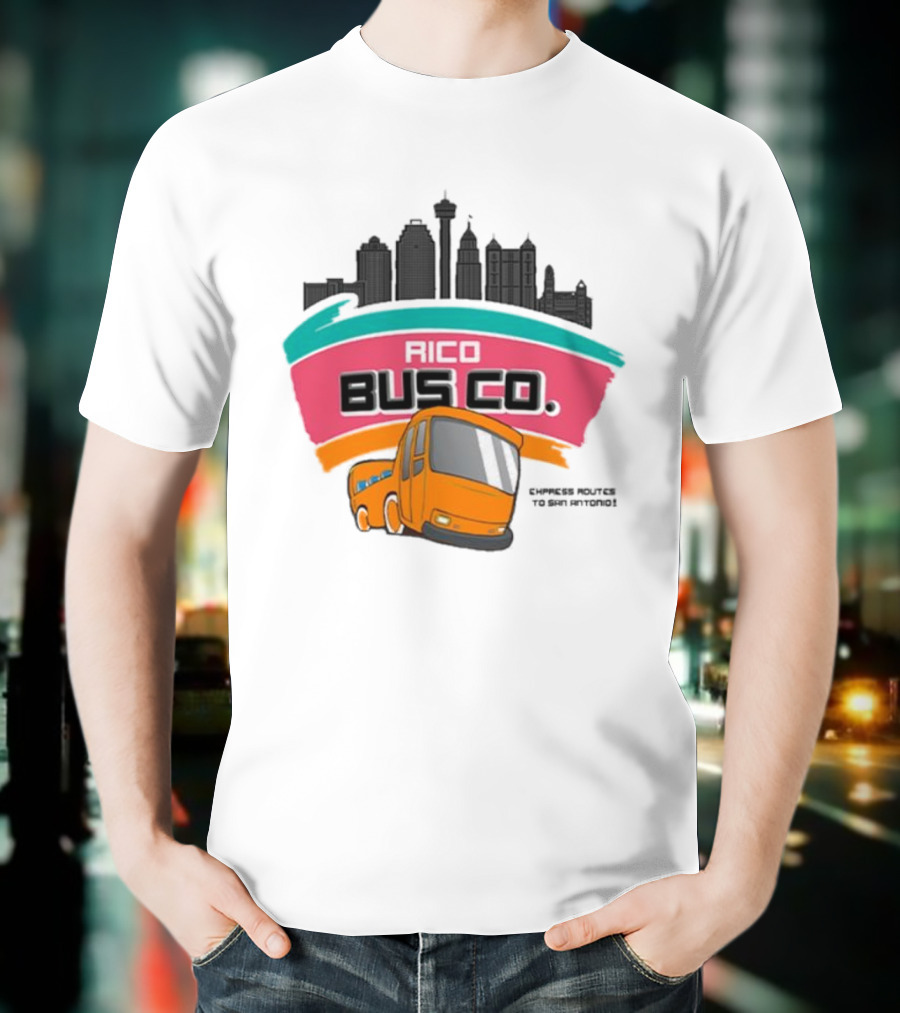 Rico Bus Co. Cypress Routes To San Antonio Skyline Bus Journey T-Shirt