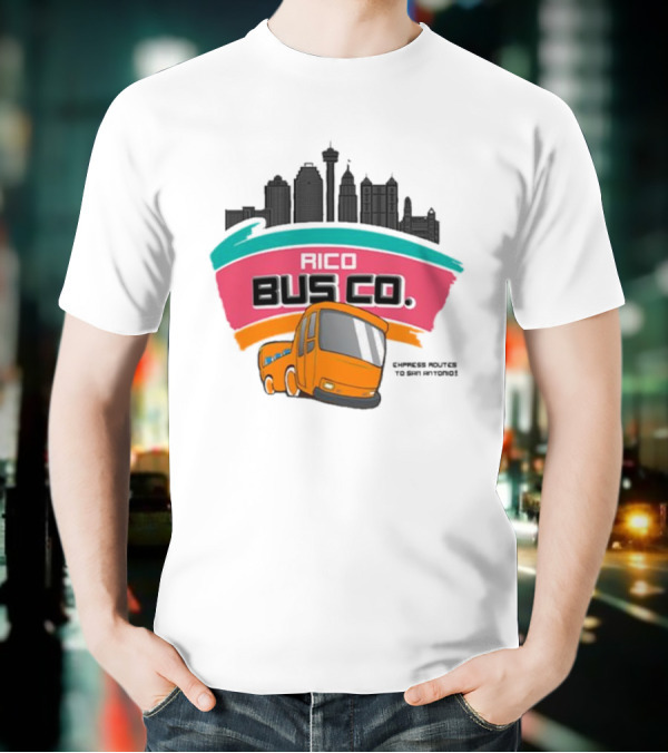 Rico Bus Co. Cypress Routes To San Antonio Skyline Bus Journey T-Shirt