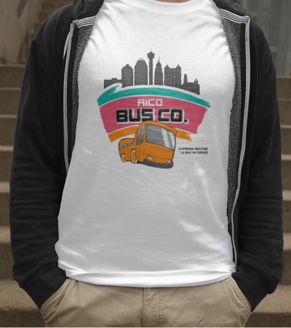 Rico Bus Co. Cypress Routes To San Antonio Skyline Bus Journey T-Shirt