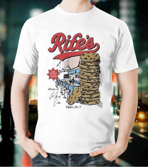 Rife's Diner 2025 Cookie Stack Retro Style T-Shirt