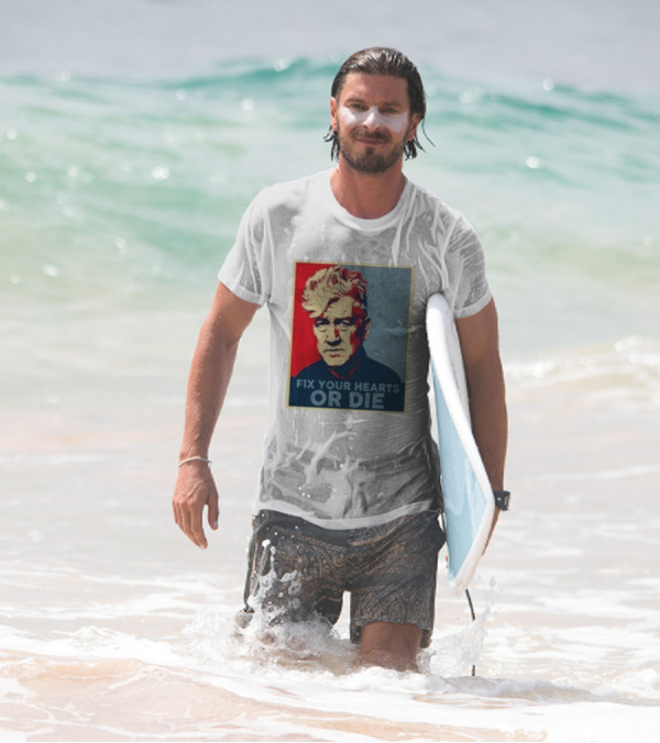 Fix Your Hearts Or Die David Lynch Portrait T-Shirt