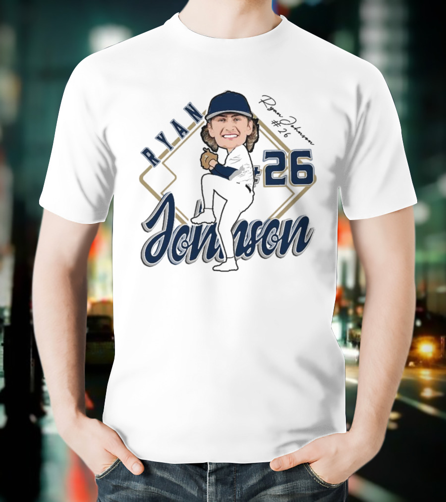 RYAN 26 Baseball Player Illustration 2025 T-Shirt