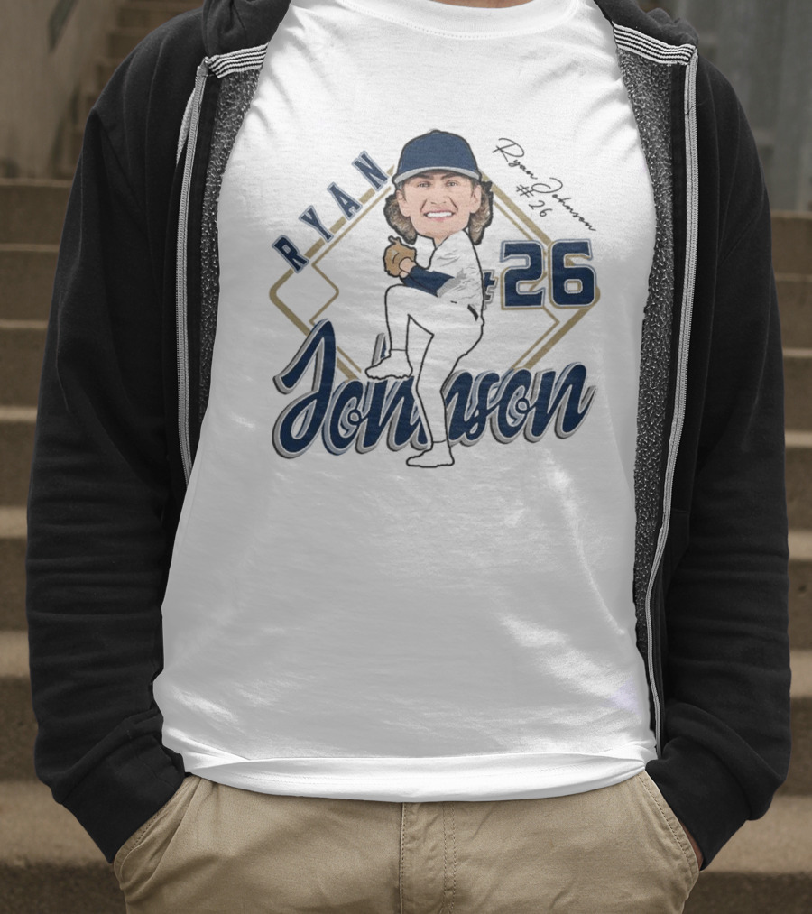 RYAN 26 Baseball Player Illustration 2025 T-Shirt