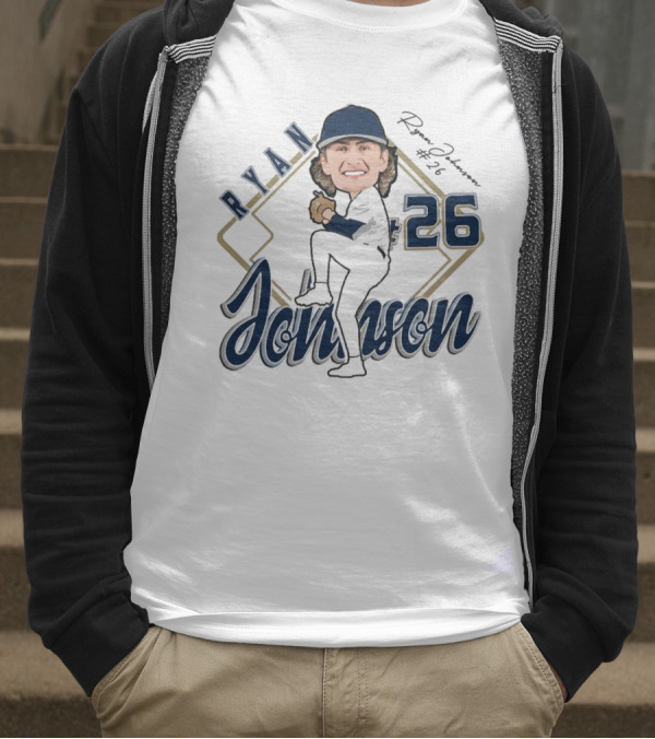RYAN 26 Baseball Player Illustration 2025 T-Shirt