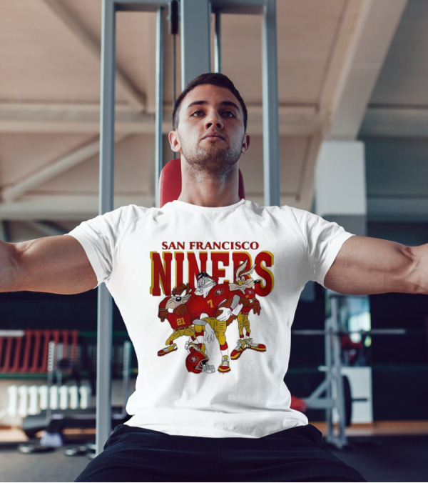 San Francisco 49ers Looney Tunes Cartoon Characters In Team Uniforms T-Shirt