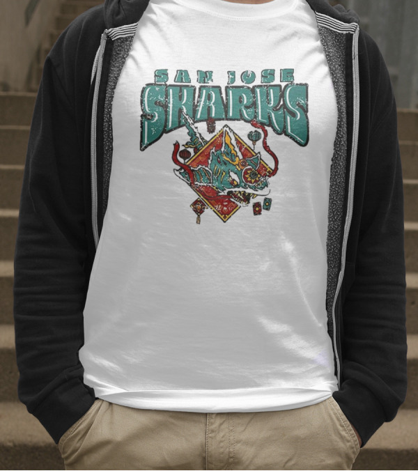 San Jose Sharks 2025 Lunar New Year Blue 84 T-Shirt