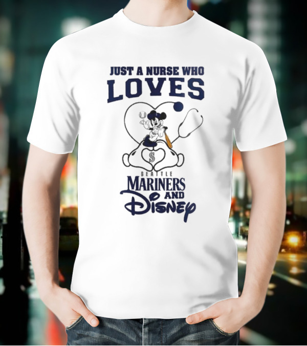 Seattle Mariners Disney Nurse Who Loves Baseball 2025 T-Shirt