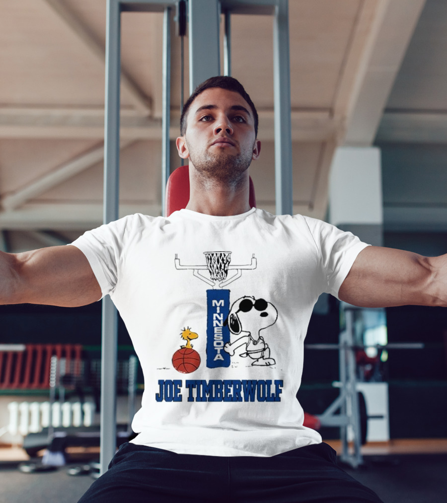Snoopy Joe Cool Minnesota Timberwolf Basketball T-Shirt
