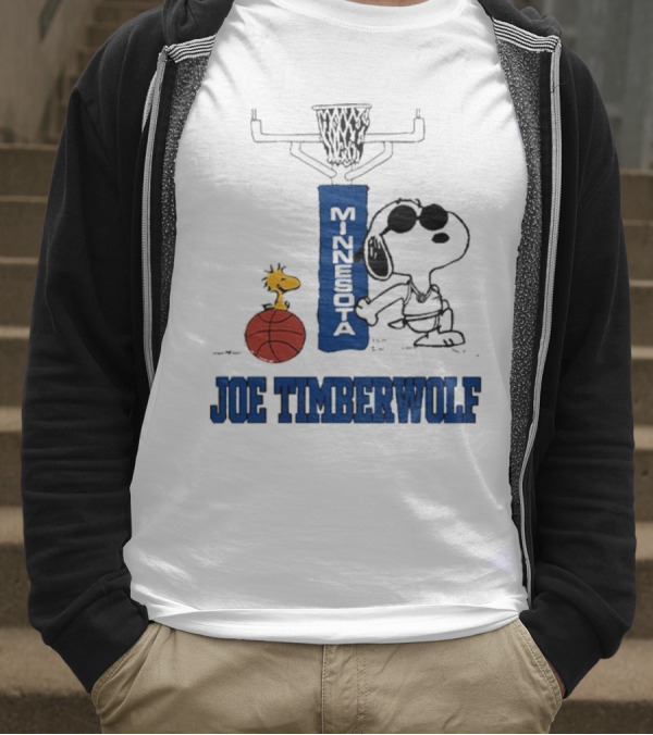 Snoopy Joe Cool Minnesota Timberwolf Basketball T-Shirt