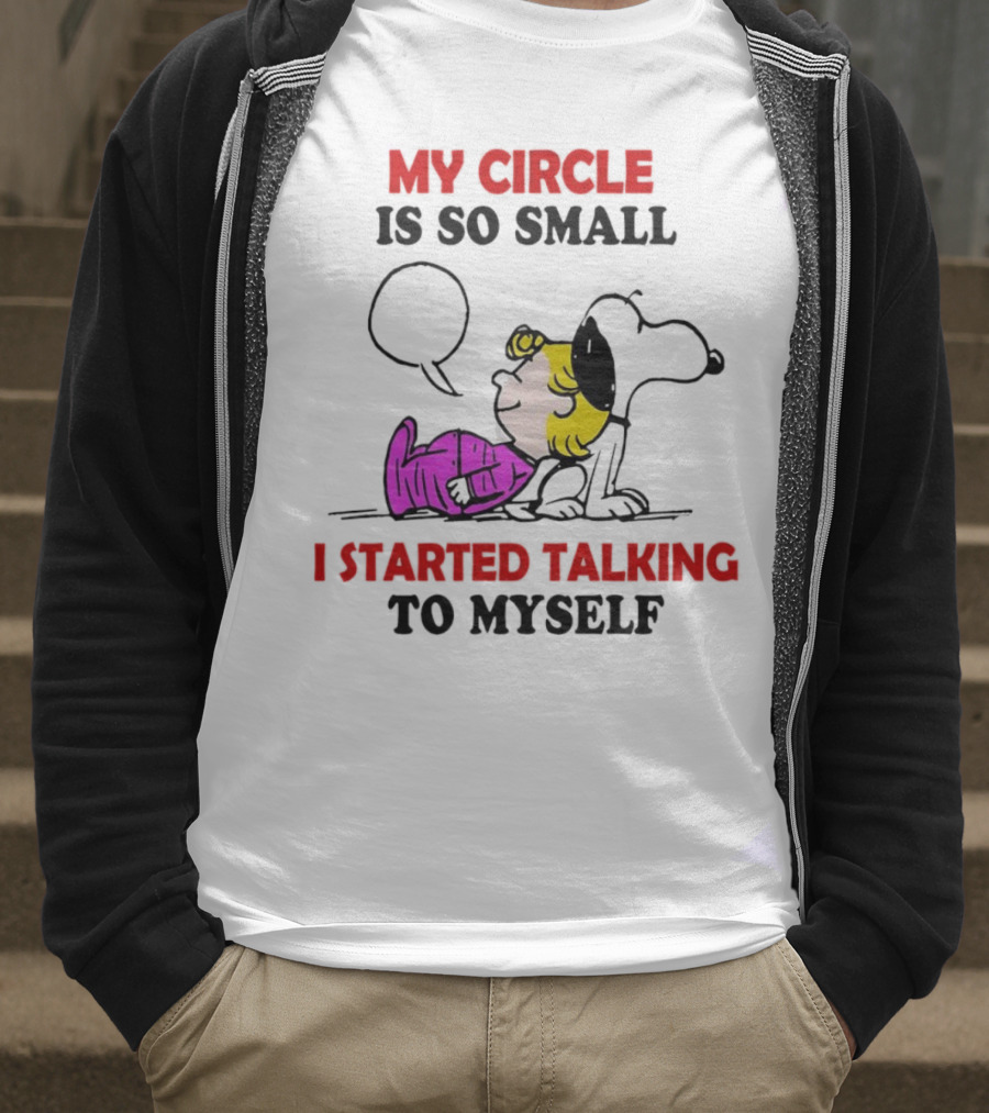 Snoopy My Circle Is So Small I Started Talking To Myself Peanuts Lucy T-Shirt