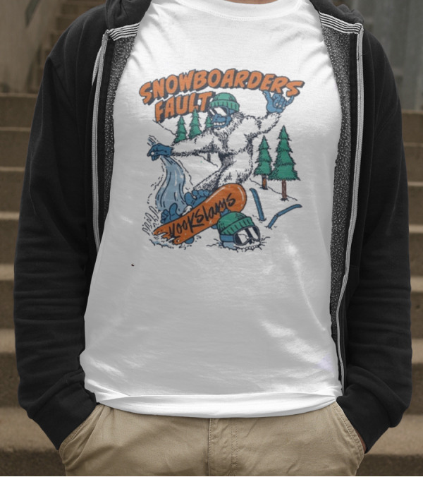 Kookslams Snowboarders Fault Monster Winter Sports Fun T-Shirt