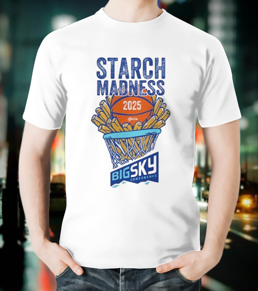Big Sky Conference Starch Madness 2025 Basketball Theme T-Shirt