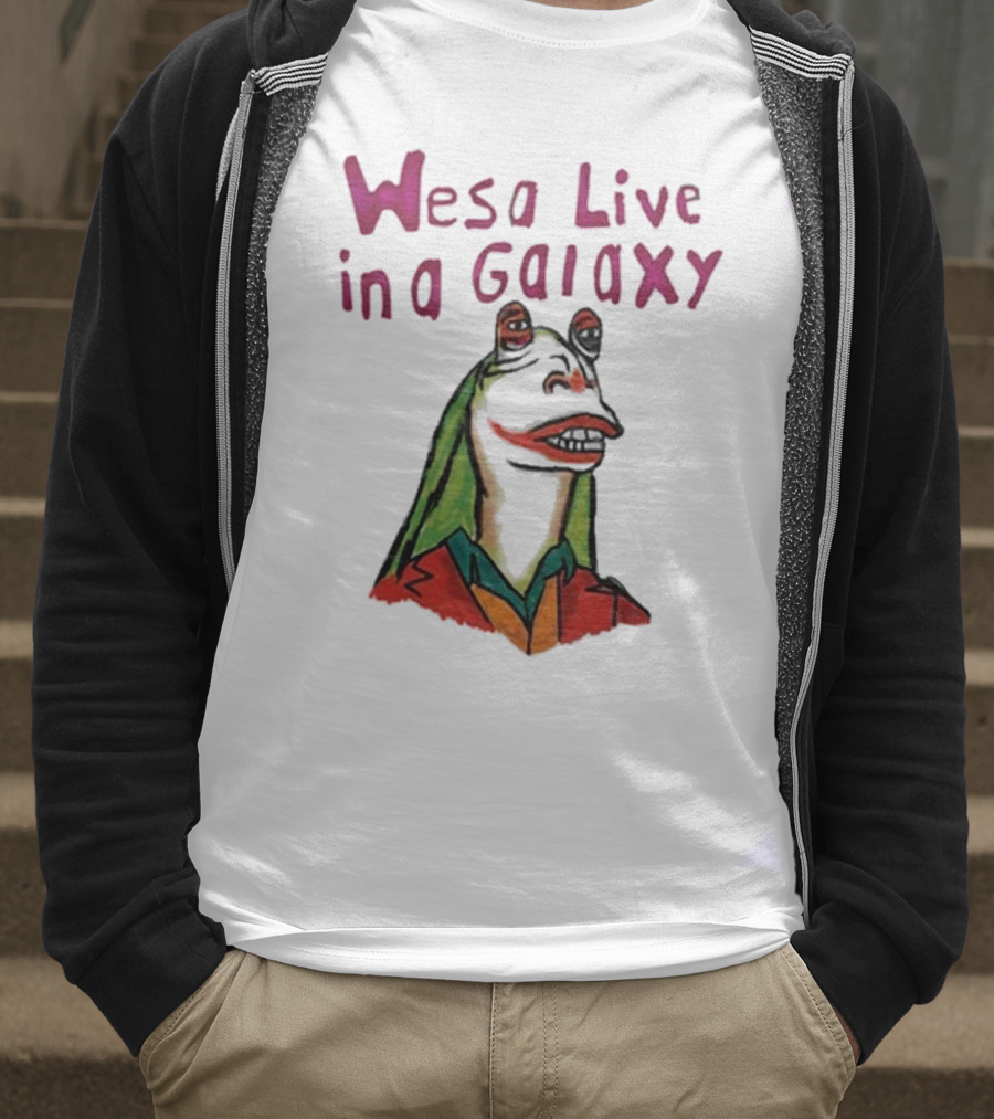 Wesa Live In A Galaxy Alien Cartoon Style T-Shirt