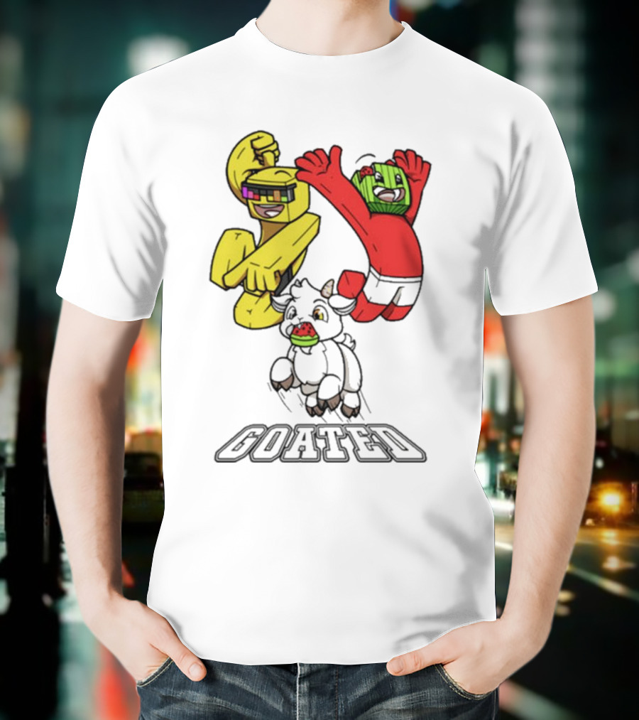 Sunny And Melon Goated Dance Characters With Sunglasses And Watermelon Head T-Shirt