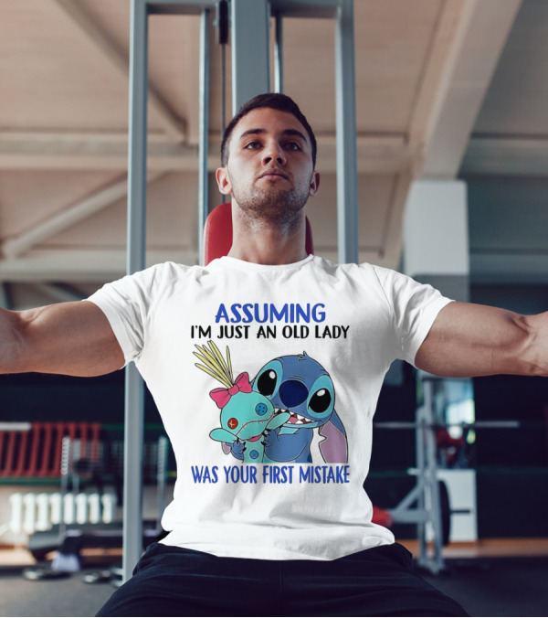 Assuming I'm Just An Old Lady Was Your First Mistake Stitch Holding Voodoo Doll T-Shirt