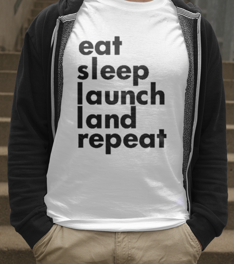 Space Chick Jen Eat Sleep Laugh Repeat T-Shirt