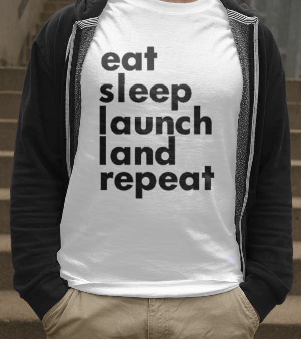 Space Chick Jen Eat Sleep Laugh Repeat T-Shirt