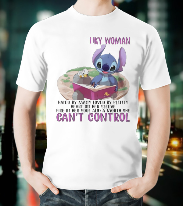 Cranky Woman Stitch Can't Control Hated By Many Loved By Plenty T-Shirt