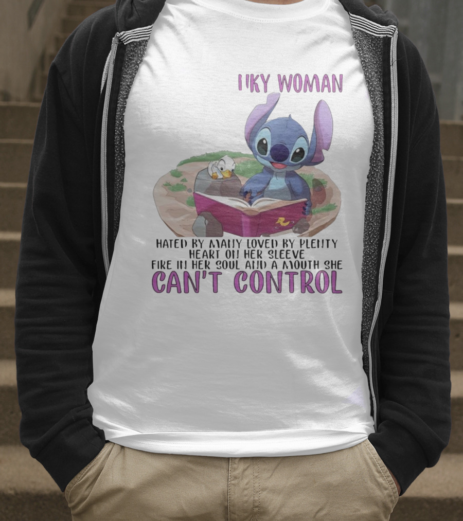 Cranky Woman Stitch Can't Control Hated By Many Loved By Plenty T-Shirt