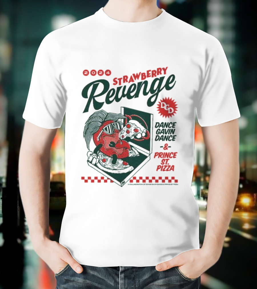 Strawberry Revenge Dance Gavin Dance Pizza Parody Pizza T-Shirt