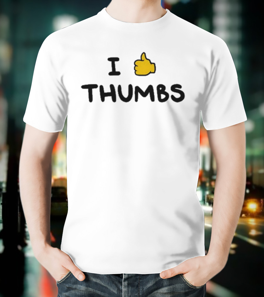 Swordscomic I Thumbs Thumbs Yellow Hand Gesture T-Shirt