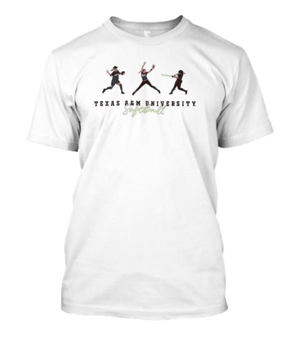 Texas A&M University Baseball Softball Pitcher Batter Fielder T-Shirt