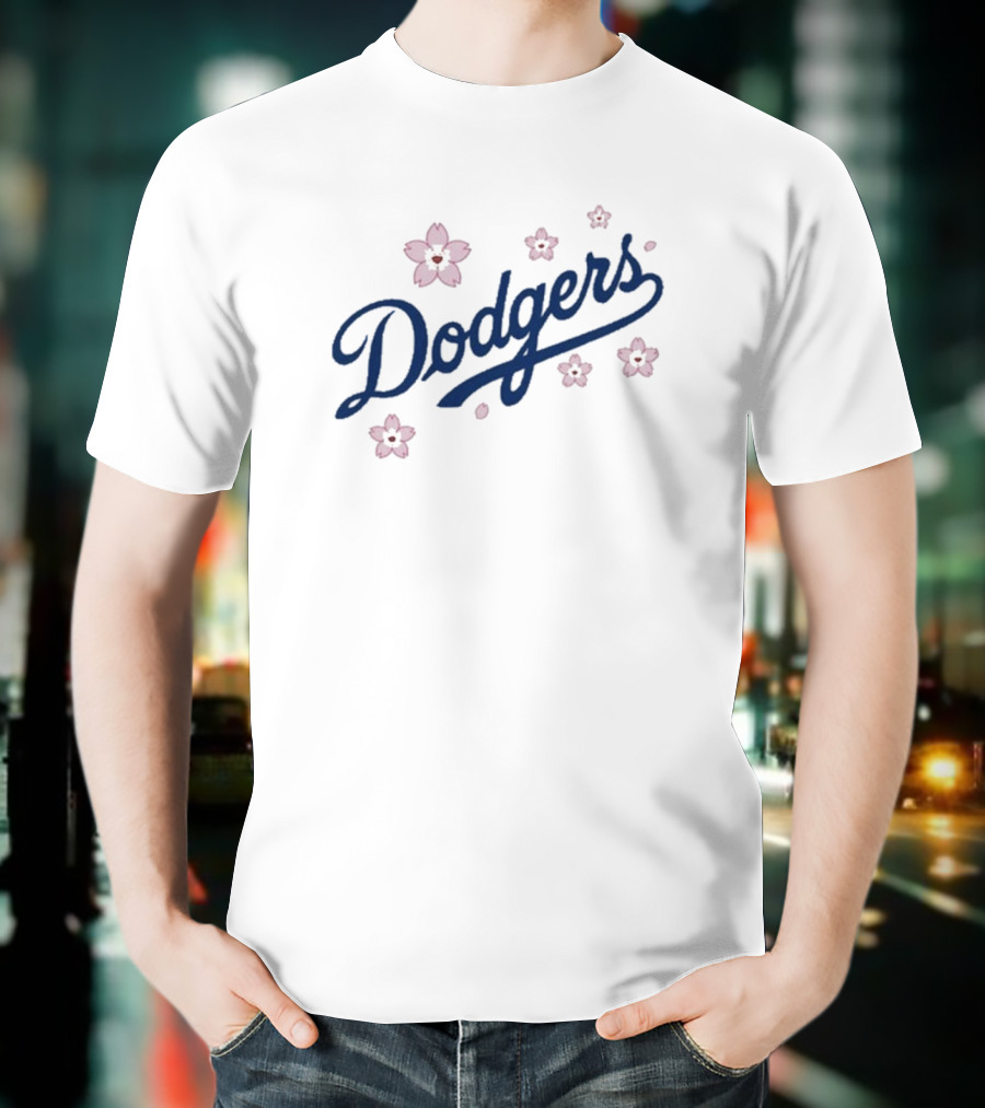 Takashi Murakami Dodgers 2025 Cherry Blossom Collaboration T-Shirt