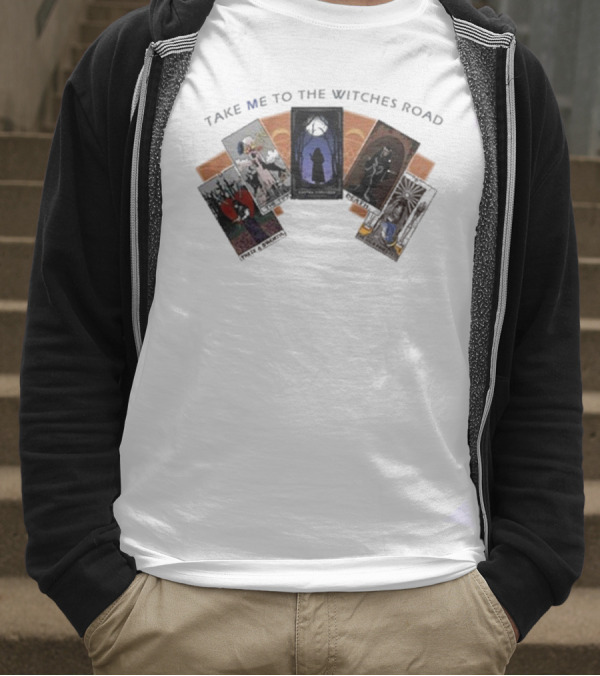 Take Me To The Witches Road Tarot Card Collection With Mystical Figures T-Shirt