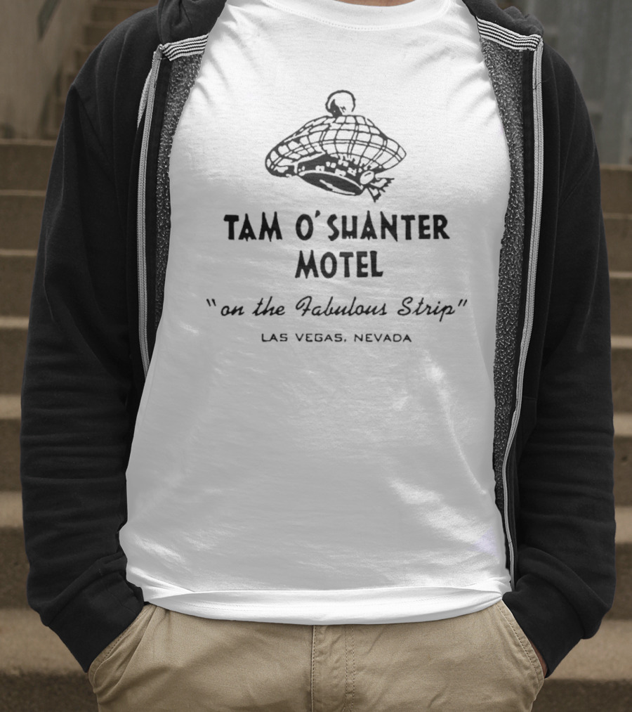 Tam O’Shanter Motel Las Vegas With Vintage Neon Sign Retro Appeal T-Shirt