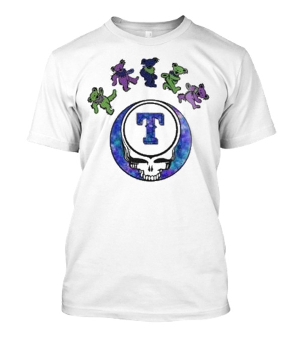 Texas Rangers Grateful Dead Night 2025 Skull Dancing Bears Baseball T-Shirt