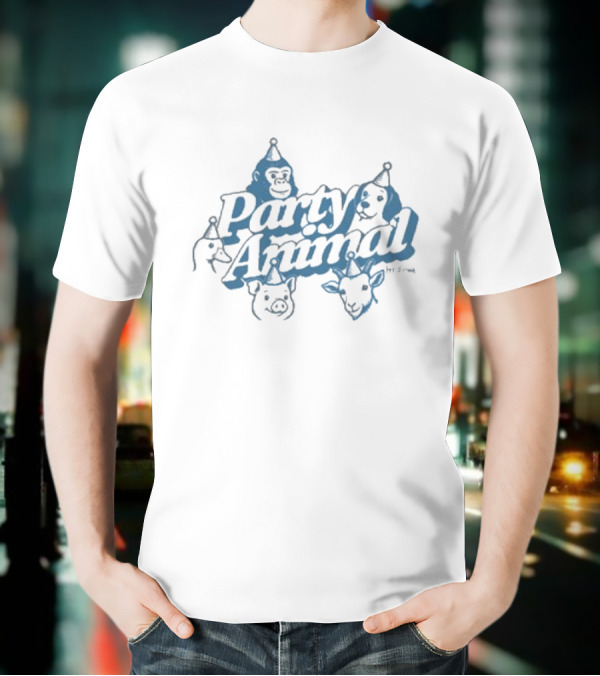 Party Animal Tanner Smith Blue Animal Faces T-Shirt