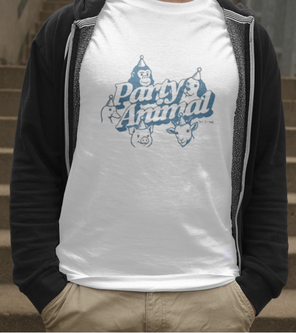 Party Animal Tanner Smith Blue Animal Faces T-Shirt