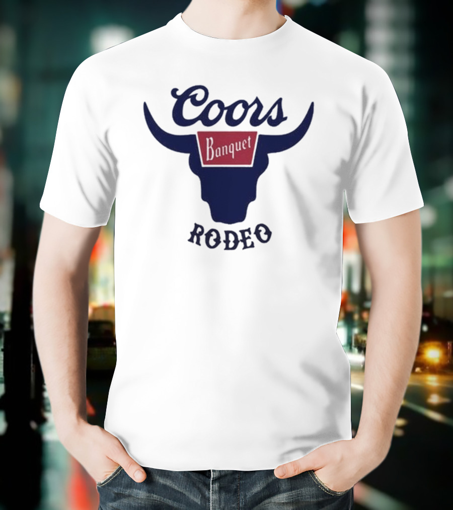 Coors Banquet Rodeo Tara Fabulousbutevil Bull Horns T-Shirt