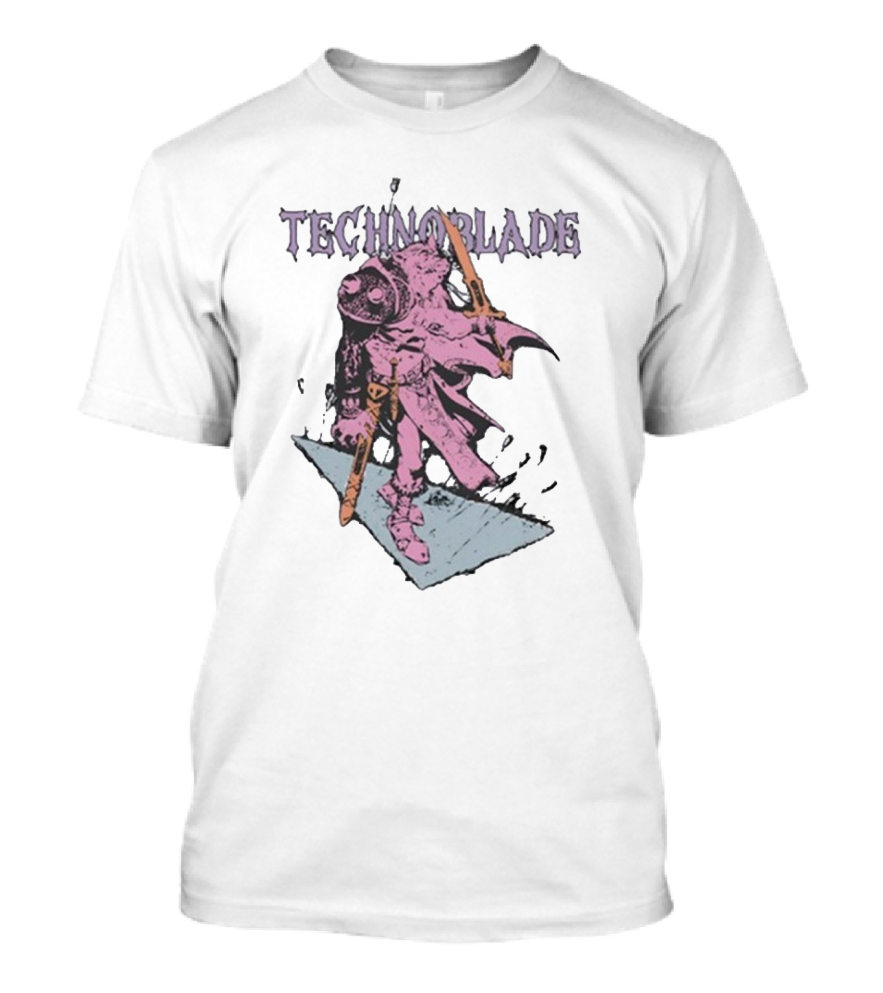 Technoblade Blood God Knight With Sword And Shield T-Shirt