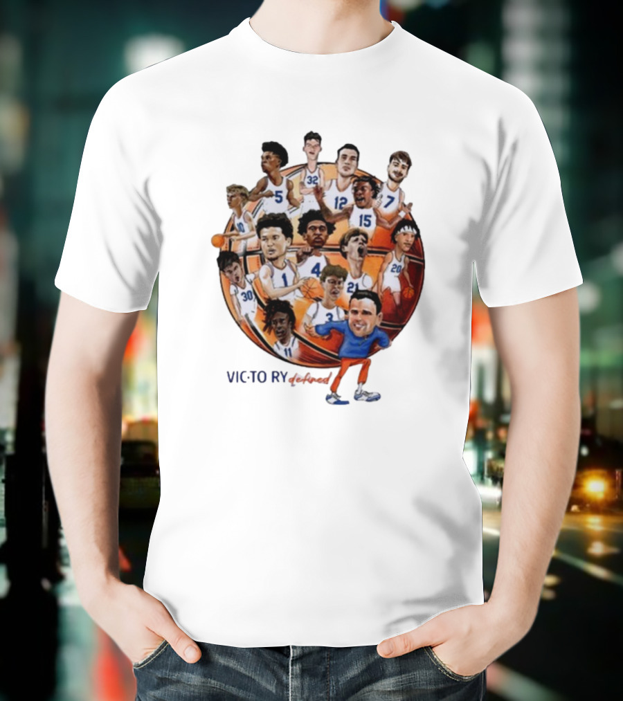 Victorious Gatorsmbk Florida Basketball Caricature Players Team Number 1 T-Shirt