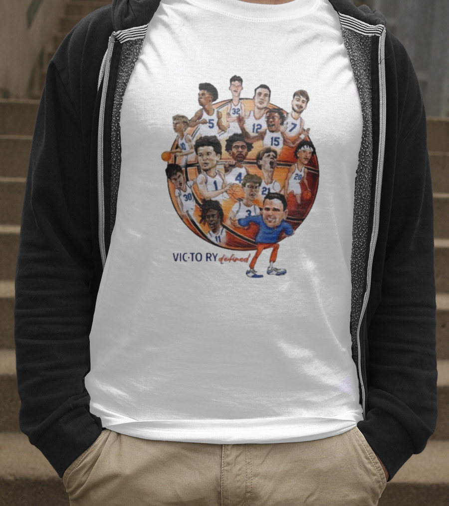 Victorious Gatorsmbk Florida Basketball Caricature Players Team Number 1 T-Shirt