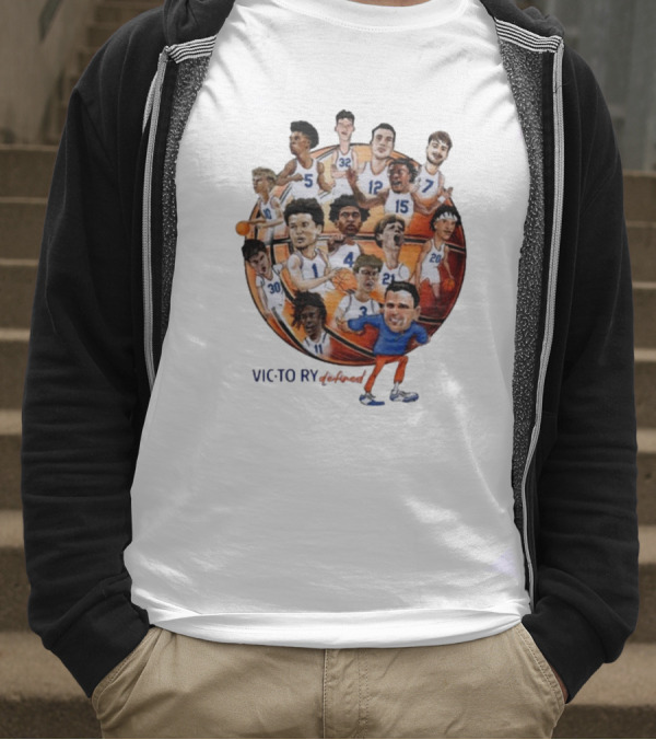 Victorious Gatorsmbk Florida Basketball Caricature Players Team Number 1 T-Shirt
