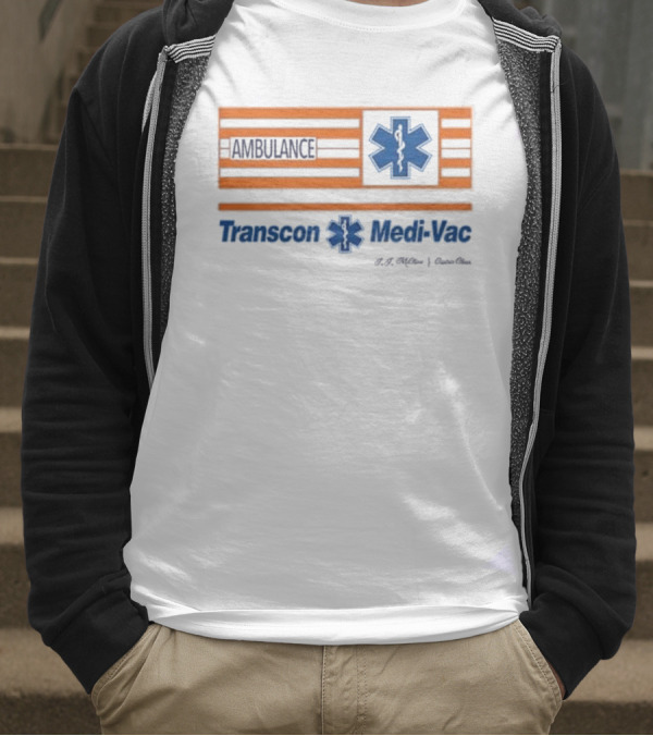 Transcon Medi-Vac Ambulance Cannonball Run E.M.T. Paramedic T-Shirt
