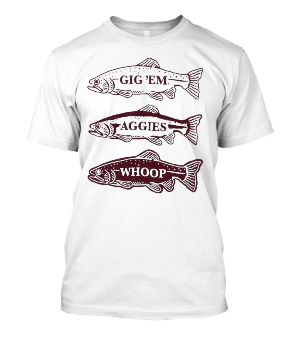 Texas A&M Aggies Gig 'Em Whoop Fish Trio T-Shirt