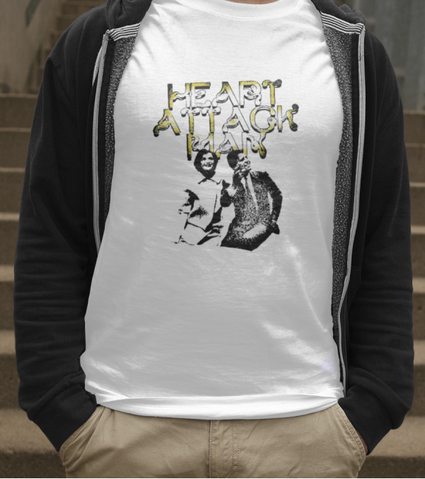 The Kennedys Heart Attack Man Sketched Character And Text T-Shirt