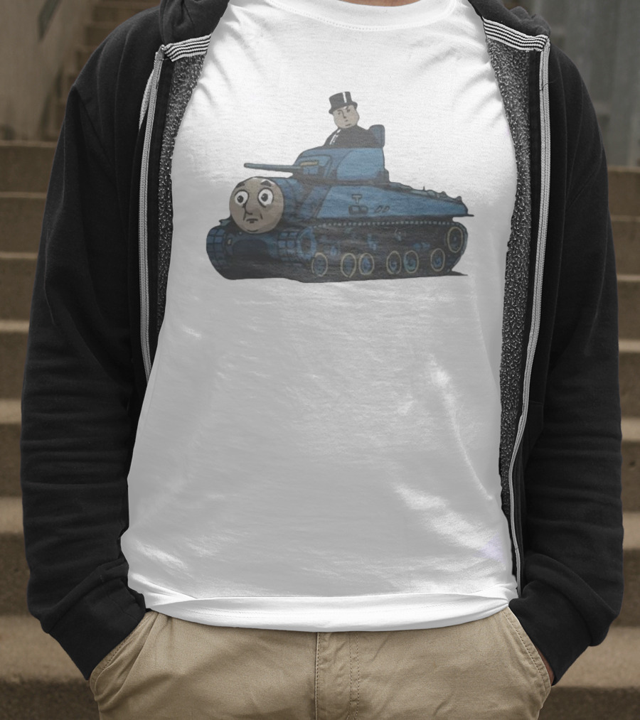 Thomas The Tank Engine And Sir Topham Hatt Tank Fusion Funny T-Shirt