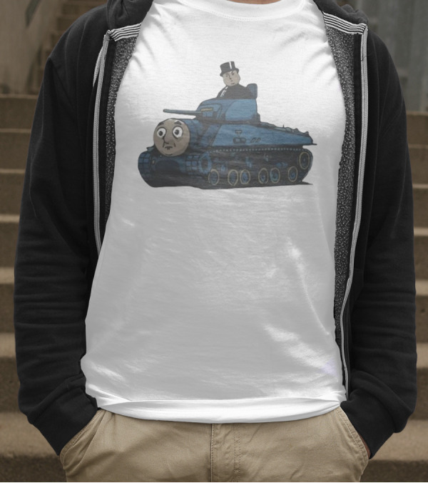 Thomas The Tank Engine And Sir Topham Hatt Tank Fusion Funny T-Shirt