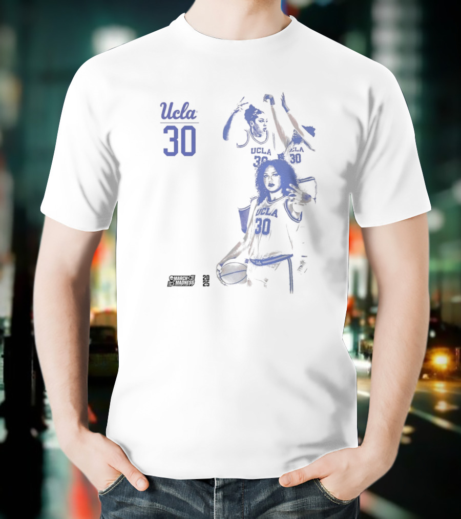 UCLA Bruins Basketball Timea Gardiner 2025 NCAA March Madness #30 T-Shirt