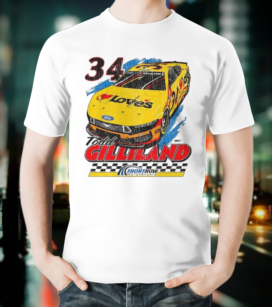Todd Gilliland 34 Love's Front Row Motorsports Car T-Shirt