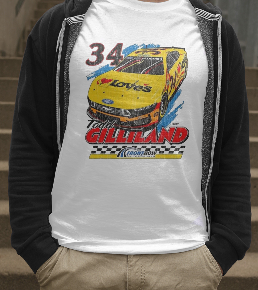 Todd Gilliland 34 Love's Front Row Motorsports Car T-Shirt