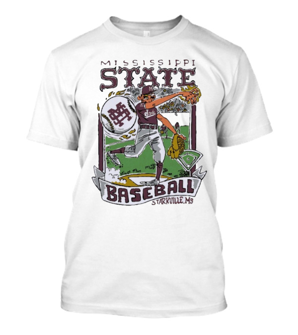 Mississippi State Baseball Starkville MS Wonky Cards T-Shirt